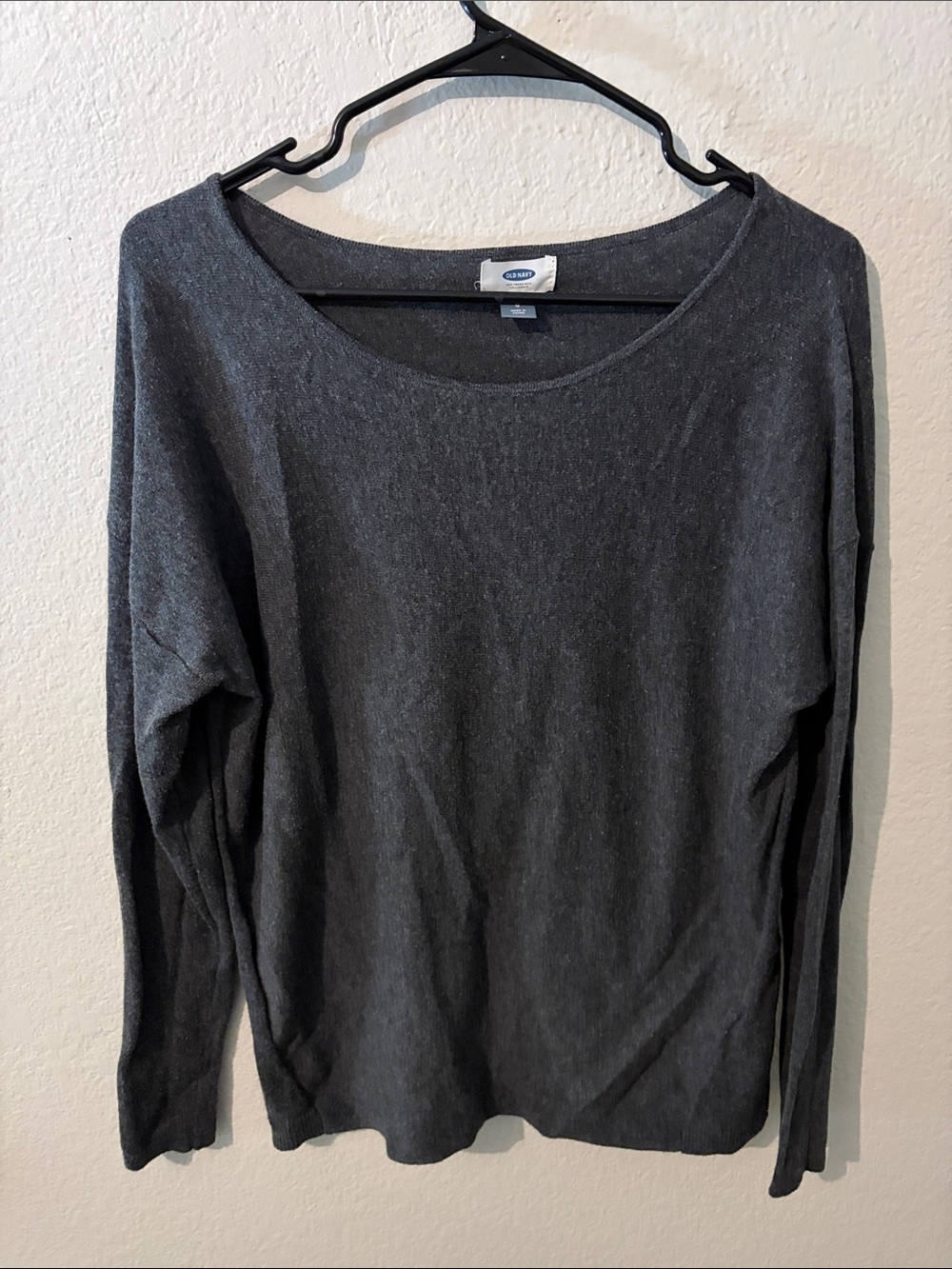 Old Navy Women's Charcoal Lightweight Crew Neck Sweater Size XL